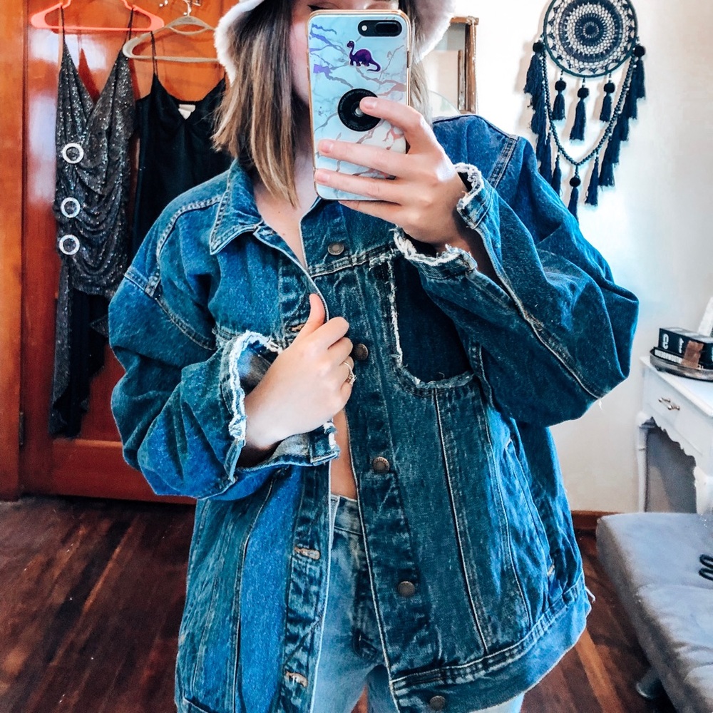 Oversized jean jacket!!
